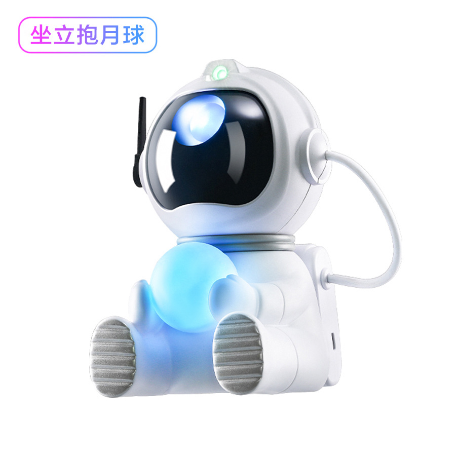 Explosiones astronautas proyección de estrellas luz de atmósfera luz láser captación de sonido astronauta romántico adornos de noche luz de regalo