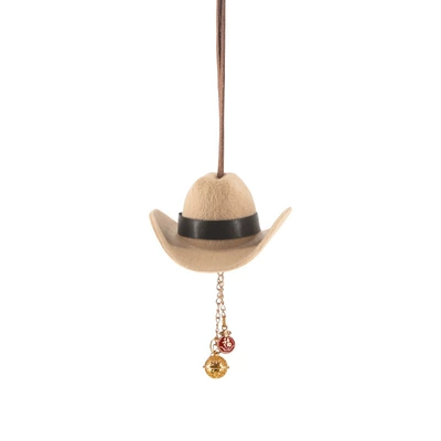 Car Pendant Xizang-Style Handmade Peace: Car hanging - cowboy-hat-charm-khaki-pendant-style