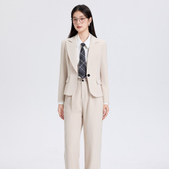 2025新款黑色西装套装女春秋高级感大学生学院风韩系休闲西服外套