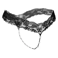 Сексуальное нижнее белье Сексуальные массажные стринги с жемчугом, кружевное нижнее белье с бесплатным шаговым швом, прозрачные Соблазнительные трусы