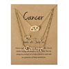 Zodiac signs, necklace, chain, brand retro set with letters, jewelry, 3 piece set, Amazon