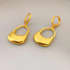 Trend golden bag, advanced earrings, french style, light luxury style, 18 carat, high-quality style