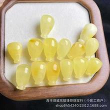 原矿蜜蜡三通配件蜜蜡西施壶圆润饱满满蜜对孔DIY手工百搭