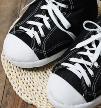 Tiktok mismo estilo parodia zapatos de grasa Coco pareja Zapatillas de algodón volver al futuro casa piso Kang hebilla 1 zapatos de algodón