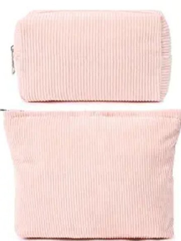 Solid Color Corduroy Large Cosmetic Bag Large Capacity Storage Toiletry Bag College Style Travel Storage Bag Cross-Border
