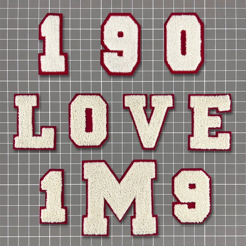Apricot towel, baseball uniform, English letters, (Physicals), with embroidery