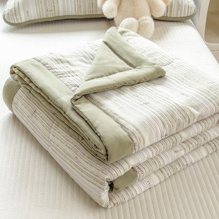 2025 New Type a High Weight Aerobic Knitted Cotton Double-Layer Yarn Summer Quilt Is Compressed and Available at Cross-Border Wholesale Price