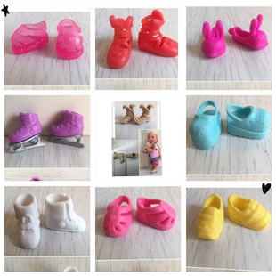 Authentic Loose Small Shoes 11cm Doll Fairy Little Doll Shoes Pretend Play Doll Shoes 02
