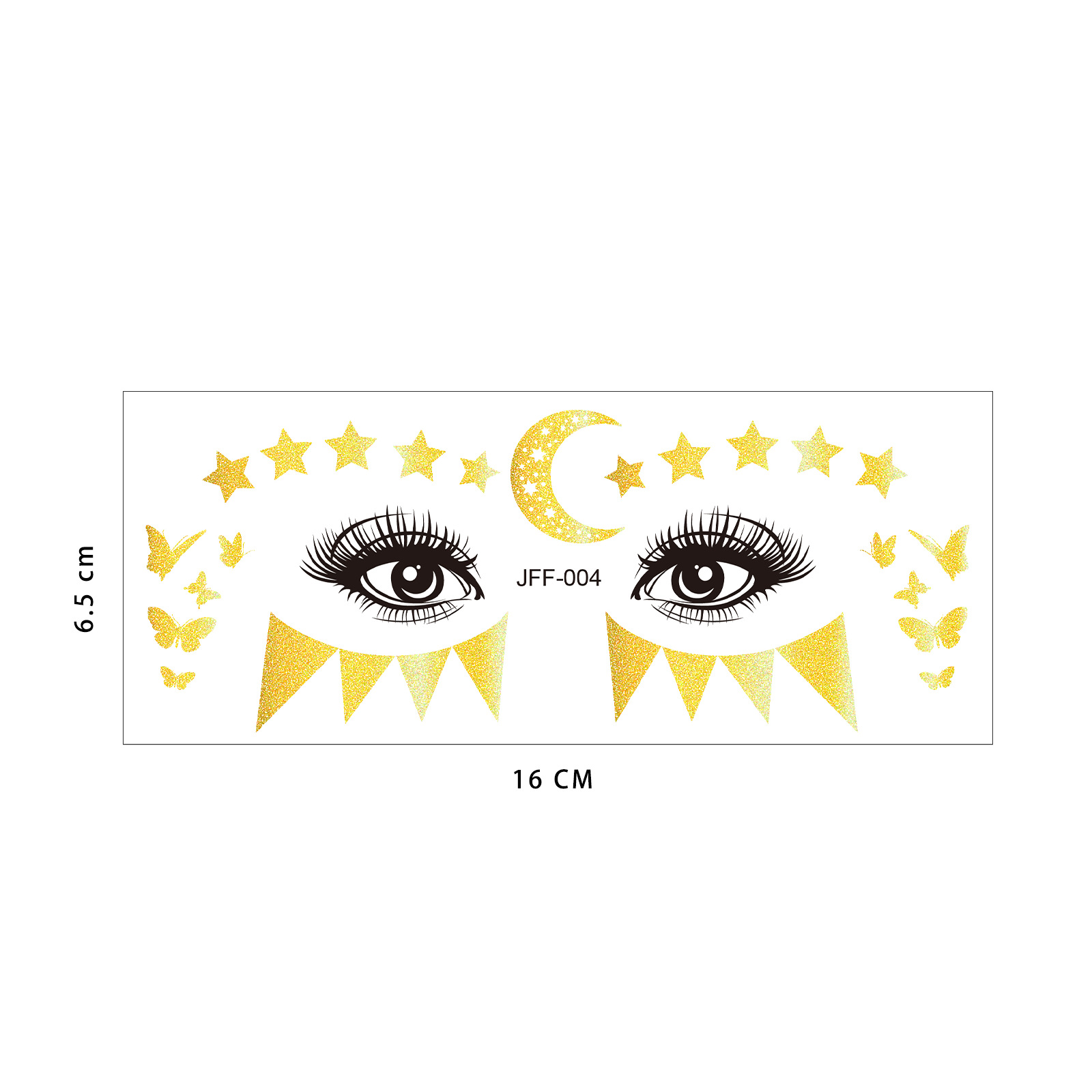 Tatuaje Temporal Facial de Pecas de Papel de Transferencia de Agua, Impermeable, para Fiesta y Eventos