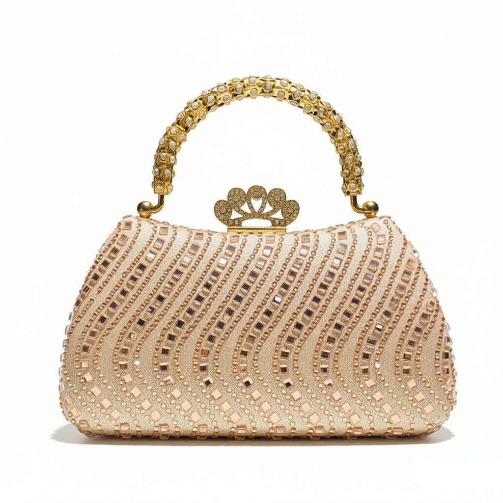 Elegante Abendtasche Mit Strasssteinen Für Damen_voghion.com