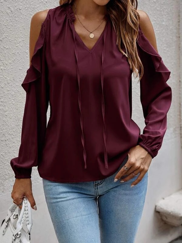 Women's Shirt Long Sleeve Blouses Fashion Color Block display picture 2