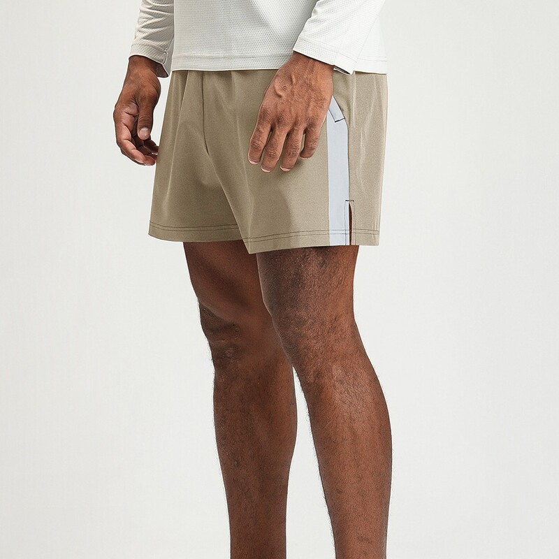 Cross-Border Men's Quick-Drying Breathable Sports Fitness Color Matching Shorts Hiking Travel Work Clothing Football Bottoms 1205-1