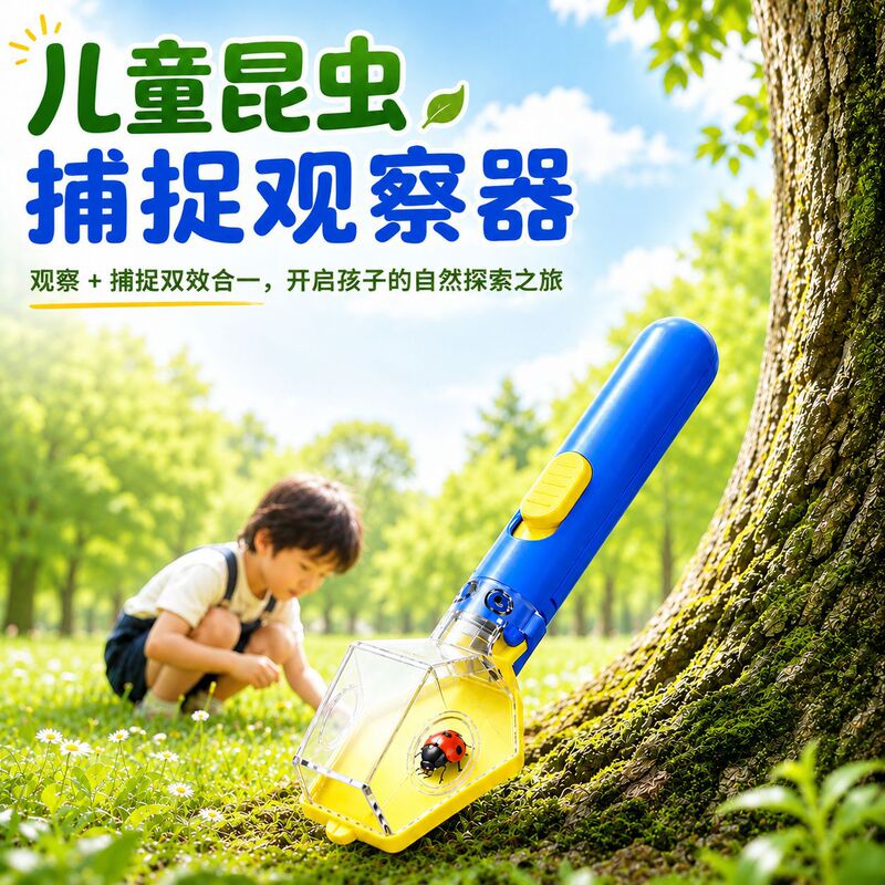 Handheld insect catcher with 6x magnification for children's outdoor exploration, collection, observation, and science education. Wholesale insect catcher Handheld insect catcher with 6x magnification for children's outdoor exploration, collection, observation, and science education. Wholesale insect catcher