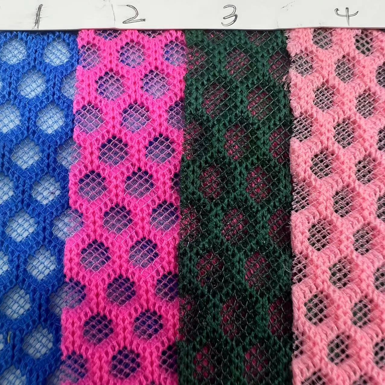 三明治网布 大孔六角足球纹网布 箱包办公座椅鞋服面料玩具材料