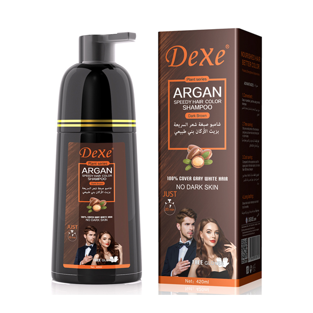 Dexe una planta negra transfronteriza Inglés colorante de cabello negro cubierta blanca burbuja de comercio exterior un lavado crema de teñido de cabello negro
