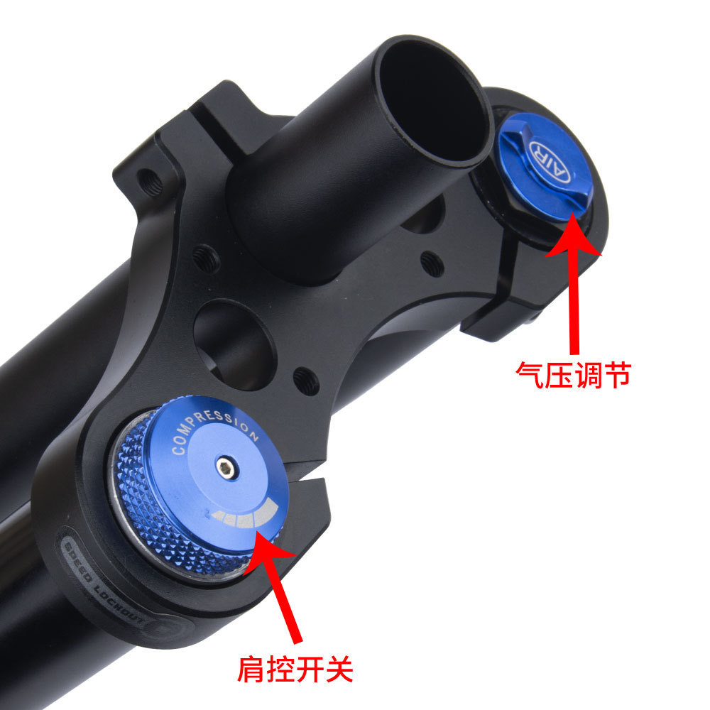 Bolany doble hombro eje de barril horquilla de gas 27.5 29 pulgadas bicicleta de montaña amortiguación amortiguador presión de aire horquilla delantera 15*110mm