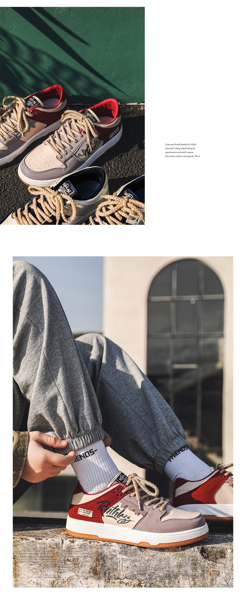 Chaussures de skate graffiti de niche de printemps 2025 pour hommes, version coréenne de la tendance, chaussures de sport décontractées à coutures rétro, chaussures pour hommes_voghion.com