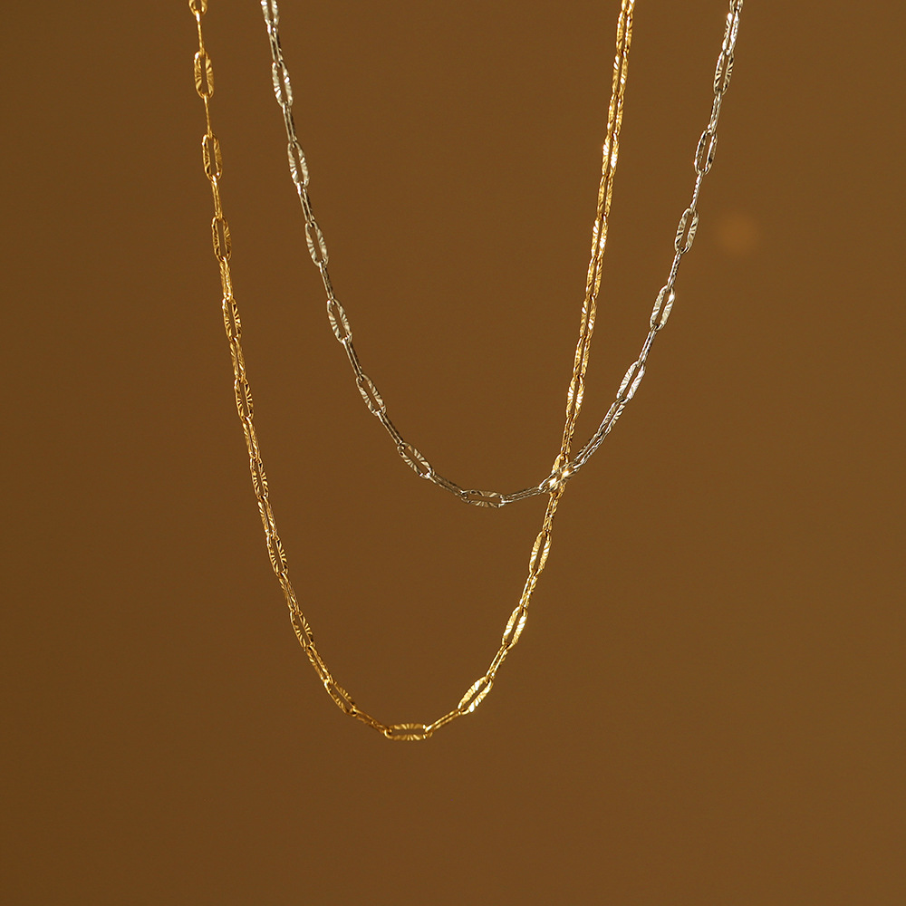Einfacher Stil Einfarbig Titan Stahl Überzug Halskette 1 Stück display picture 2