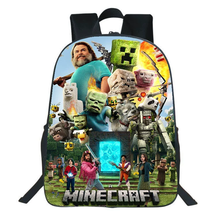 Кросс-Бордер рюкзак с принтом Minecraft Movie, школьный рюкзак для студентов