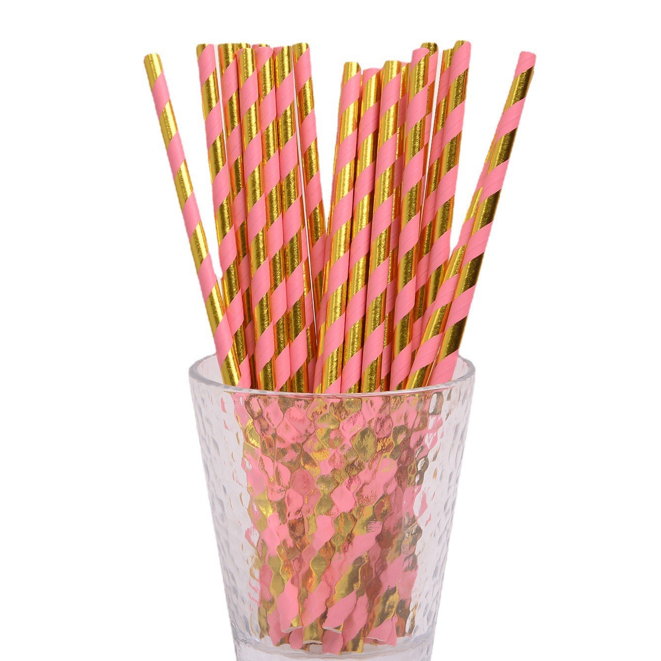 Un gran número de en stock paja de papel desechable al por mayor paja de papel degradable bronceado paja a rayas transfronteriza Amazon