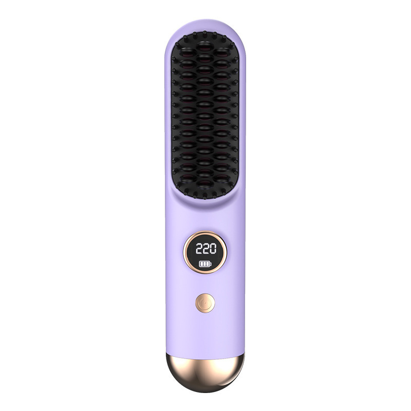新型クロスボーダー充電ストレート櫛携帯ファッションマイナスイオンストレート棒櫛無線柔順ヘアケアストレート櫛|undefined