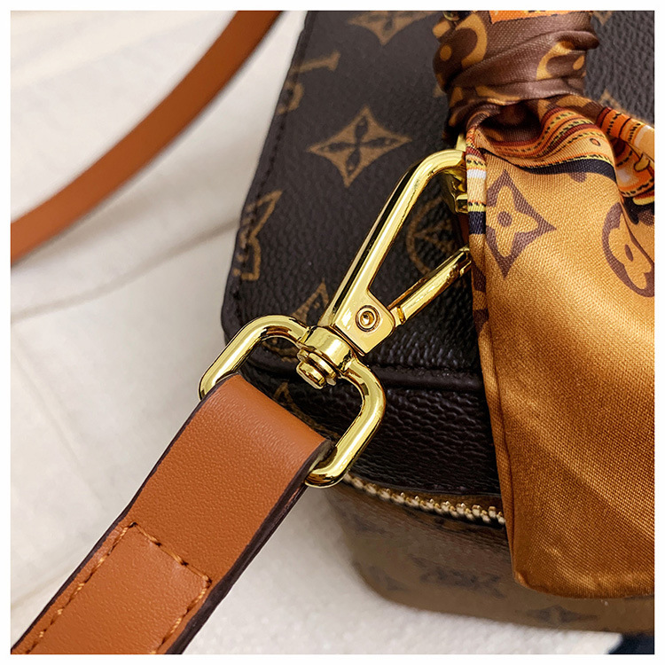 Borsa transfrontaliera, trama alla moda, popolare borsa a tracolla da donna, borsa con stampa retrò, versatile borsa cosmetica in stile coreano per donna_voghion.com