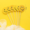 Korean -style bear birthday cake plug -in net red ins Creative birthday laughing face flagpack party birthday decoration plug -in