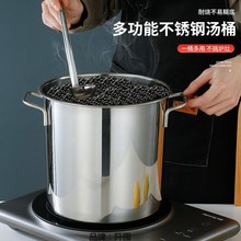 不锈钢汤桶奶茶店煮珍珠汤锅商用大容量电磁炉燃气通用煮茶桶