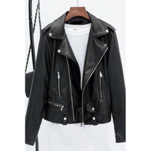 皮衣外套女2025新款秋秋女款短款修身机车皮夹克女小士式韩版皮尤