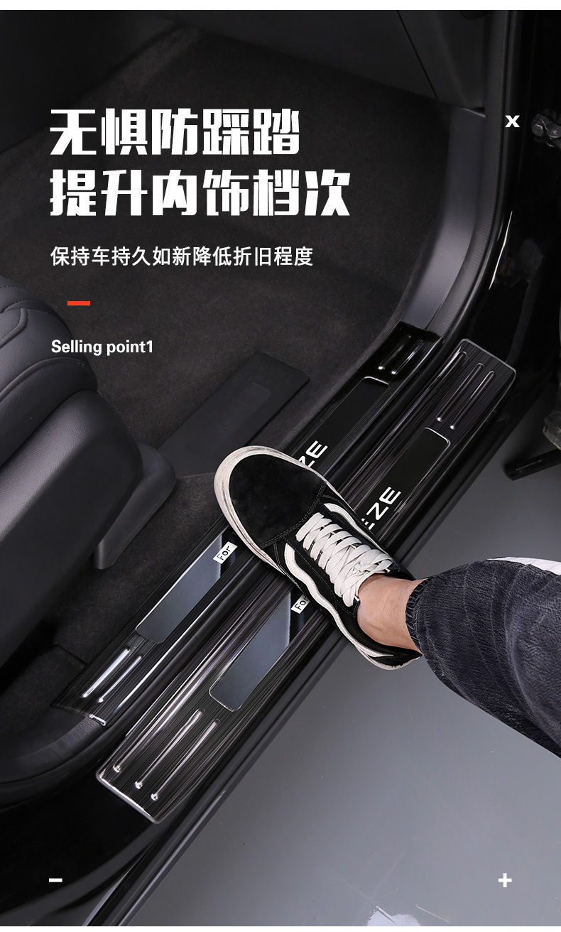 Suitable for Honda crv Door Sill Strip Stainless Steel Welcome Pedal Protection Sticker Modified Decorative Trunk Guard Anti-scratch Protection