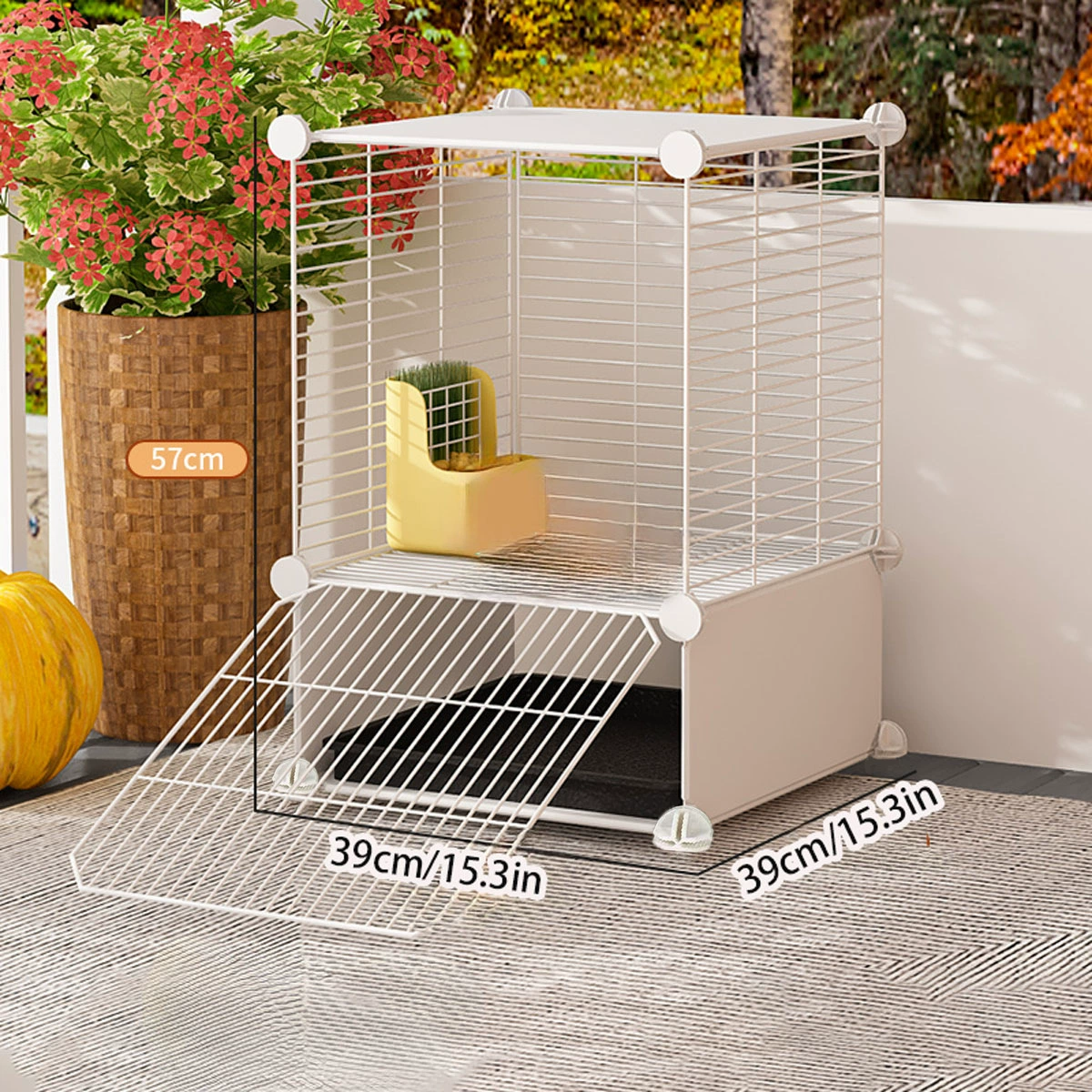 Клетка для кроликов для домашнего использования, большой вольер для питомцев с защитой от мочи и автоматической очисткой от отходов, новый домик для кроликов.