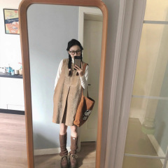 乖乖穿搭~复古背心连衣裙女秋冬百搭显瘦丝绒内搭小个子背心裙子