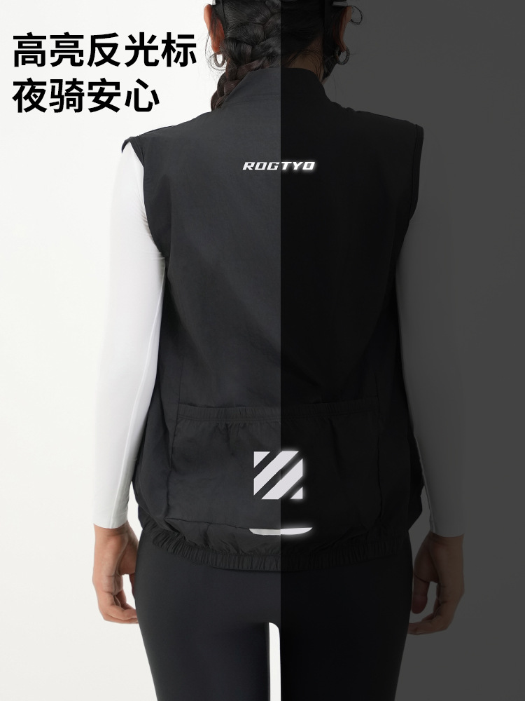 Thin mountain vest for cycling, road bike for men and women, windproof jacket, tank top sleevless, trench coat, suitable for spring and autumn 4