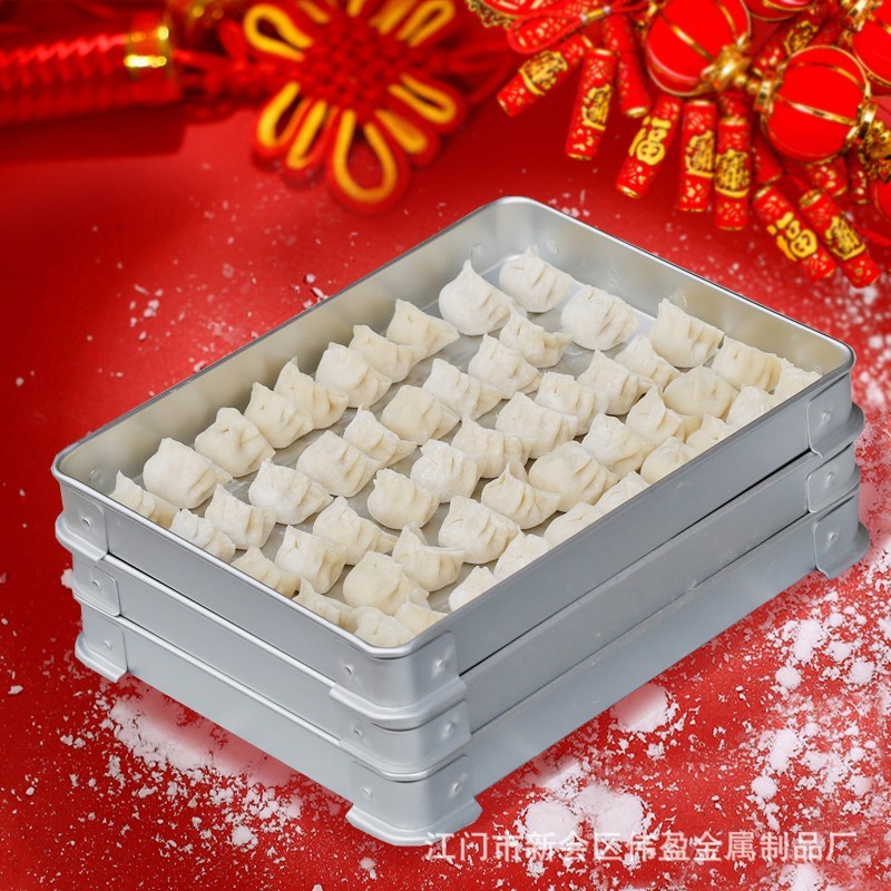 高級日本式防錆料理食材箱餃子サーモン冷蔵庫保存箱白色アルミ二重皿フロスト|undefined