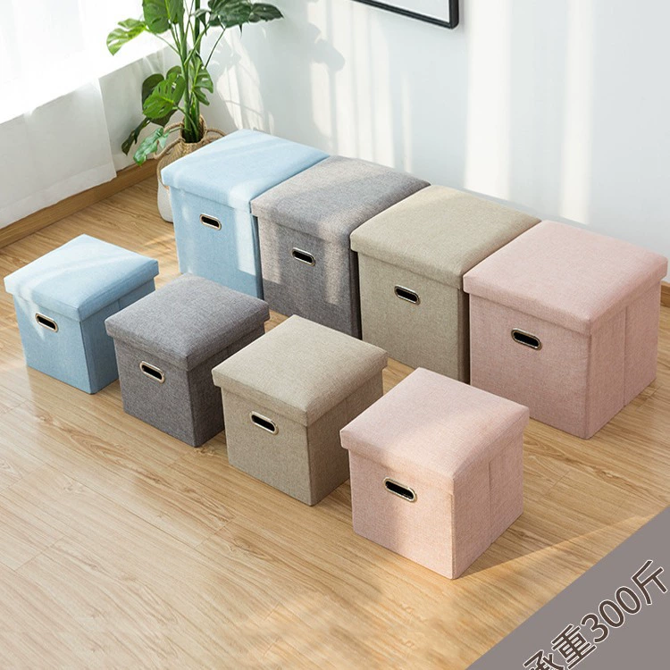 Universal storage system for home use, folding cloth with seat for adults, sofa, shoes, storage box