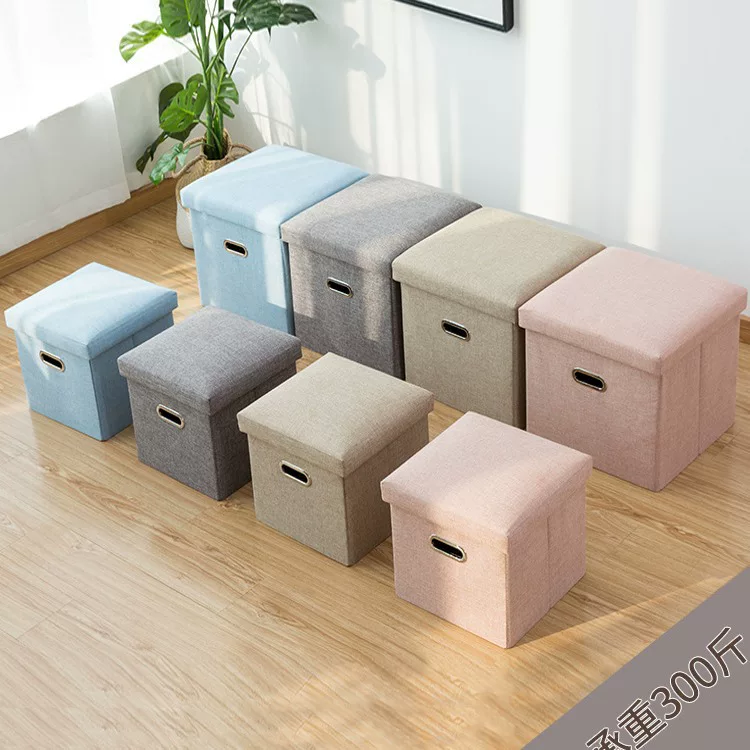 Universal storage system for home use, folding cloth with seat for adults, sofa, shoes, storage box
