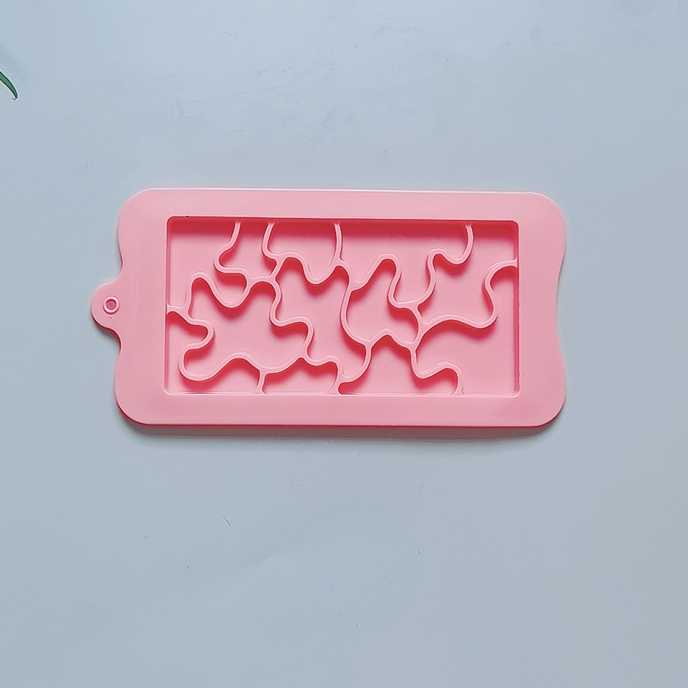 Puzzles chocolate 168 molde de silicona pastel helado pudín molde de postre jabón utensilios