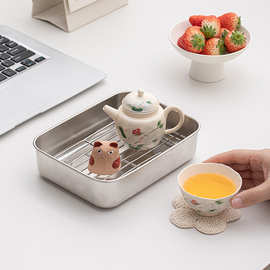 纯手绘文心兰一壶一杯办公室工位功夫茶具陶瓷茶壶茶杯一人饮专用