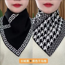 新款冬季脖套女生骑护韩版百户外防寒围脖颈椎保暖2024围巾搭三角