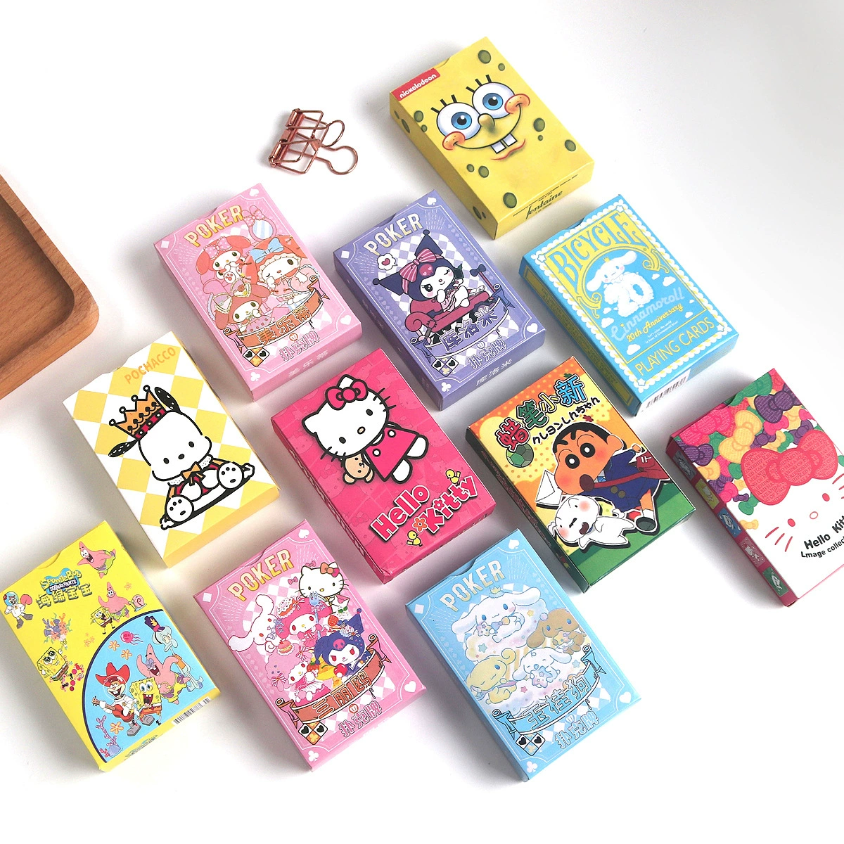 Sanrio, картонные игровые карты, милые настольные игры, реквизит