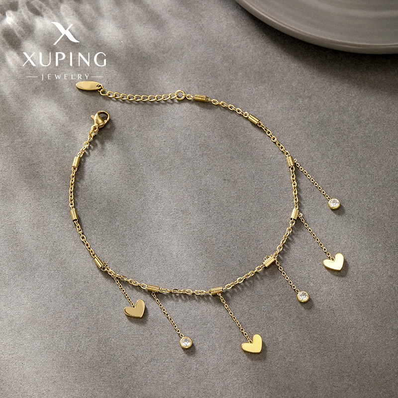Golden small design fashionable sophisticated ankle bracelet…