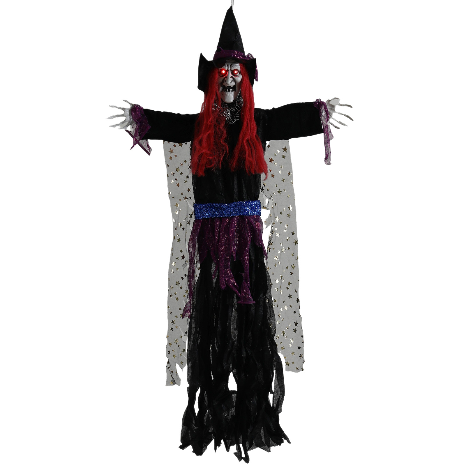 Halloween nuevo estilo noche oscura colmillos máscara de bruja Pascua máscara de terror bruja mujer peluca accesorios de vestir