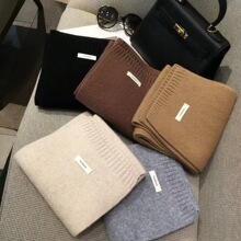 精选澳洲纯羊毛100%羊绒围巾2023新款百搭男女生冬季保暖针织围脖
