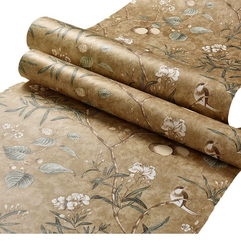 Three-dimensional country wallpaper non-woven 53×1000 cm, American style, multi-color options