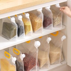 五穀雑穀収納密封袋防湿防虫透明厚手収納袋家庭用あずき米袋