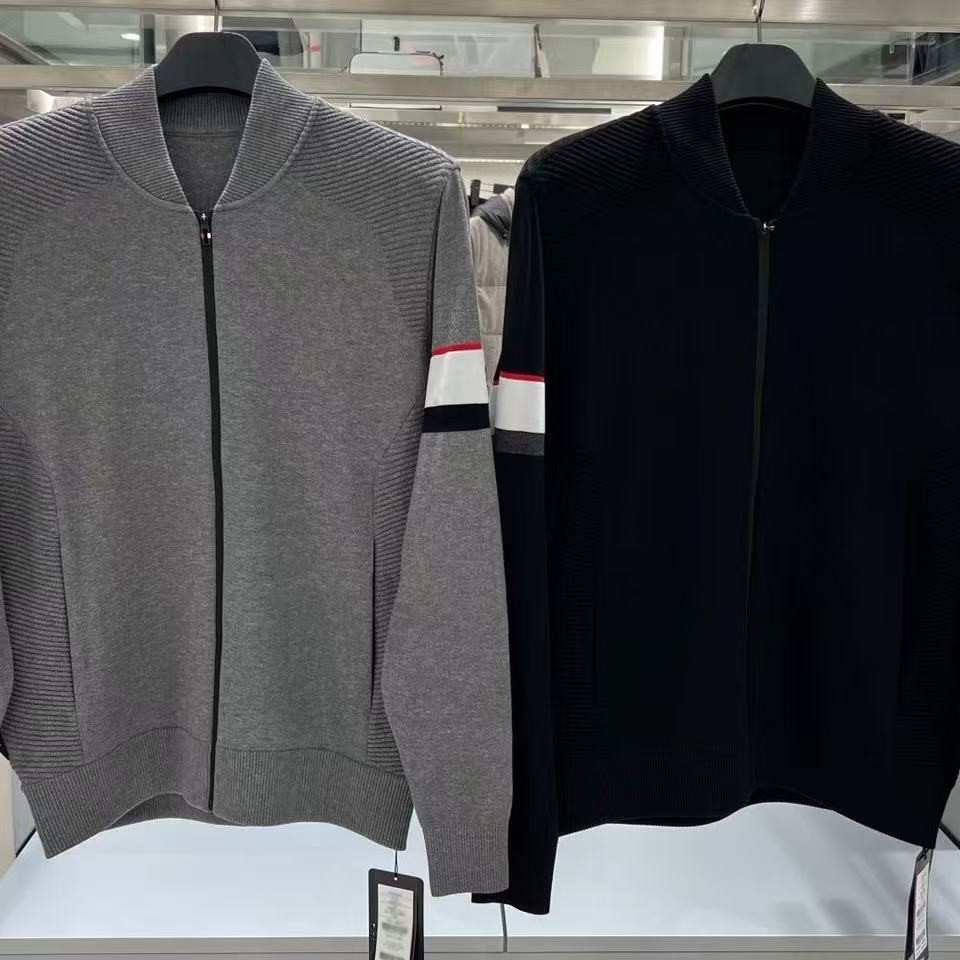Autumn and Winter Korean New 25 Golf Wear Casual Zipper Cardigan Men's Knitted Outdoor Jacket Warm Fashion