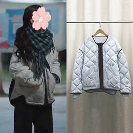 现货凡人歌章若楠李晓悦同款2024新款蓝色白鸭绒羽绒服外套衣服女