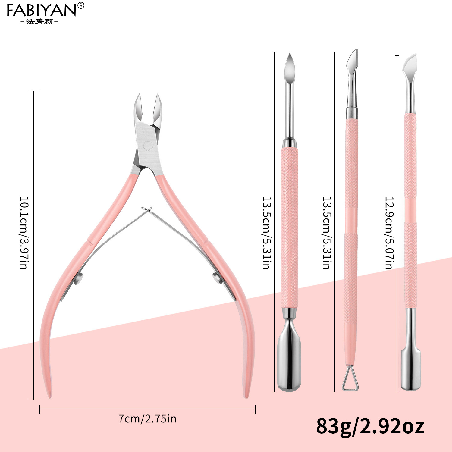 Fábrica en stock tijeras de piel muerta de acero inoxidable traje cortaúñas alicates de piel muerta cortaúñas de acero de doble cabeza herramientas de recorte