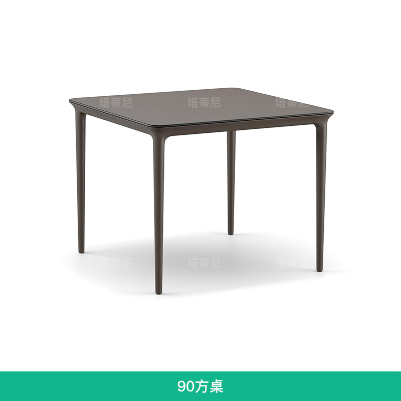 Mesa y silla de ocio al aire libre a prueba de agua y protección solar sala de sol muebles de aleación de aluminio patio jardín combinación de silla de comedor de caña image 9