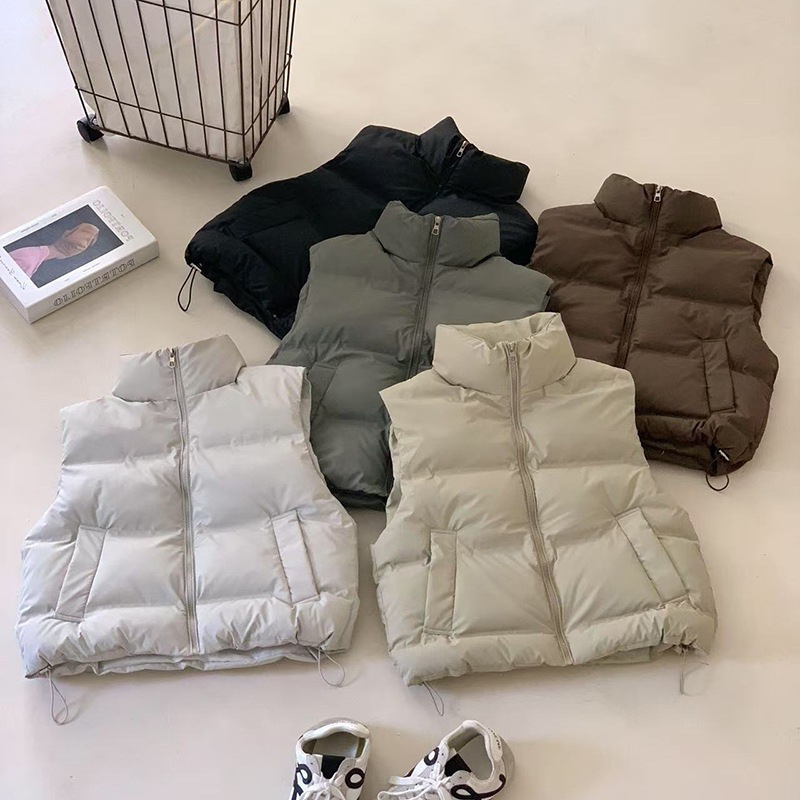 Cross-Border Cotton Vest Jacket 2025 European and American Autumn and Winter New Commuter Loose Sports Casual Vest Cotton Jacket Cross-Border Cotton Vest Jacket 2025 European and American Autumn and Winter New Commuter Loose Sports Casual Vest Cotton Jacket
